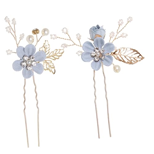 MERRYHAPY Haarschmuck Hochzeit 2er Set U-form Blumen Haarschmuck Brautmode von MERRYHAPY