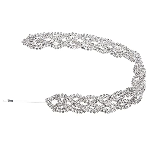 MERRYHAPY Strass Stirnband Kopfstück Clip Schmuck Frauen Haar-accessoire Pferdeschwanz-haarverlängerungskette von MERRYHAPY