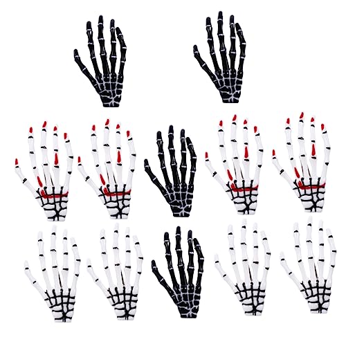 MERRYHAPY 12stücke Halloween Skelett Hände Haarspangen Kreative Knochen Design Haarschmuck Für Damen Und Herren Für Halloween Partys Und Gruselige Looks von MERRYHAPY