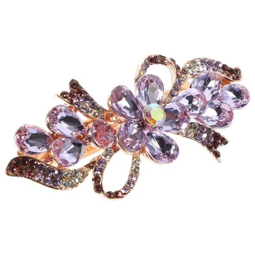 MERRYHAPY Haarspange Mit Strasssteinen Für Damen Haarspange Schickes Design Metall Glitzer Accessoire Für Haarstyling Pferdeschwanz Clip Ästhetischer Haarschmuck Für Brautschmuck von MERRYHAPY