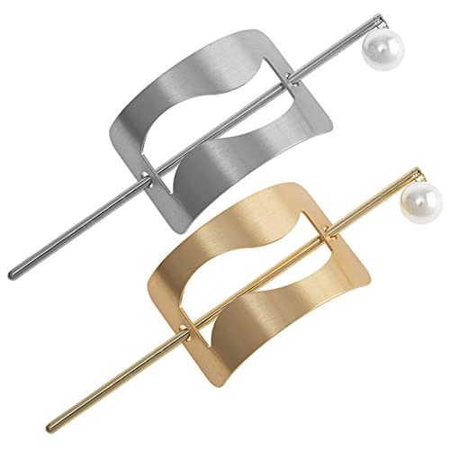 MERRYHAPY Haarspangen Goldfarben 2 Stück Modischer Pferdeschwanzhalter Haarknotenhalter Für Frauen Hoher Dutt-clip Dutt-clips Für Dickes Haar von MERRYHAPY