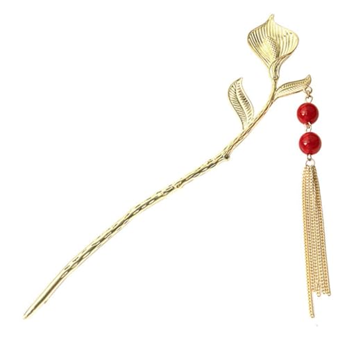 MERRYHAPY Tulpen-haarnadel Im Antiken Stil Haarstab Mit Quaste Und Kette Chinesisches Haar-accessoire Für Damen Haarschmuck von MERRYHAPY