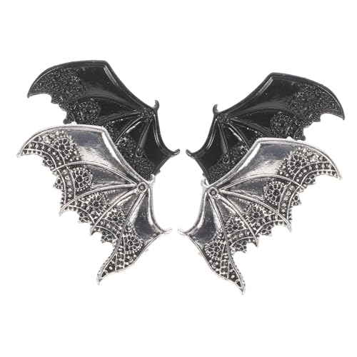 MERRYHAPY 2paare Bat Wing Haarschmuck Für Halloween Dunkel Vampire Flügel Haarnadeln Für Kostümpartys Und Cosplay Langlebig Und Kinderfreundlich Mit Schwarz Und Silber Variationen von MERRYHAPY