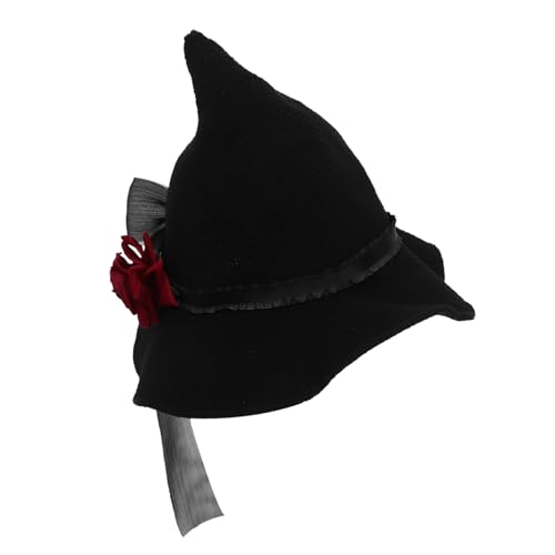 MERRYHAPY Halloween-hut Für Damen Mädchen Stoffmaterial Mit Schleife Und Blume Für Cosplay Maskerade Party von MERRYHAPY