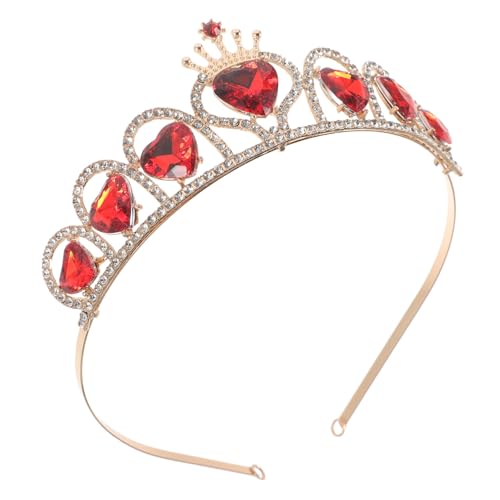 MERRYHAPY Herz Kopfschmuck Braut Haarschmuck Strass Tiara Frauen Kopfbedeckung Für Hochzeit Kostümparty von MERRYHAPY