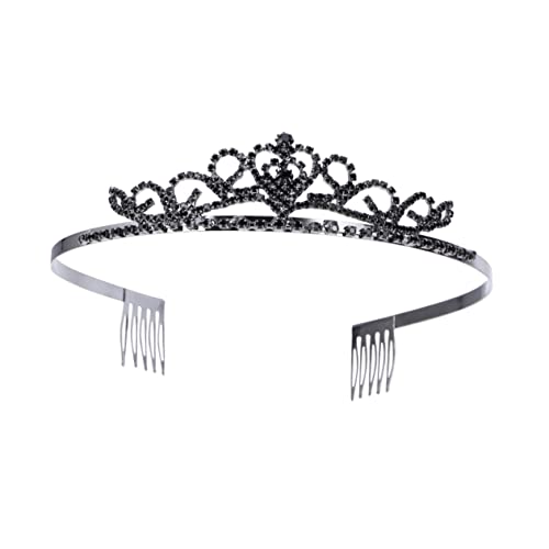 MERRYHAPY Braut Haarschmuck Aus Strass Eleganter Haarreif Für Hochzeiten Engagements Und Partys Schwarz Hochwertigem Legierungs Und Rhinestone-material von MERRYHAPY