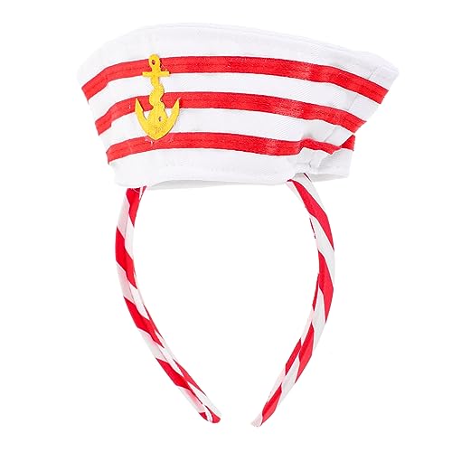 MERRYHAPY Hut Stirnband Für Cosplay Und Partys Verstellbares Matrosen Kopfaccessoire Für Halloween Karneval Und Mottopartys Rote Haarreifen Für Und Männer von MERRYHAPY