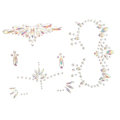 MERRYHAPY 3blätter Grüne Gesichtssteine Zum Aufkleben Im Dunkeln Leuchtende Gesichts-edelsteine Gesichtsstein-aufkleber Für Halloween Kostümpartys Und Karneval Vielseitig Einsetzbar Keine Rü von MERRYHAPY