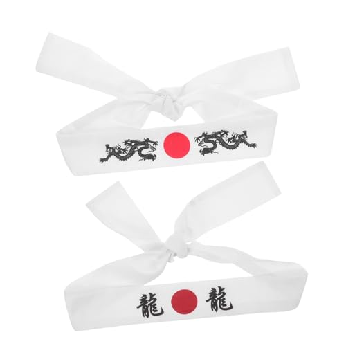 MERRYHAPY Japanisches Stirnband 2er Satz Baumwolle Für Sport Kochen Party Herren Und Damen Traditionelles Design Strapazierfähig von MERRYHAPY