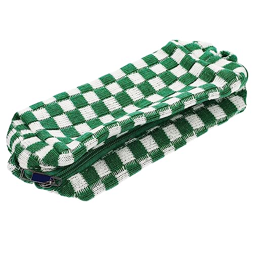 MERRYHAPY Kariertes Kosmetiktasche Aus Große Tragbare Aufbewahrung Für Make-up Und Toilettenartikel Für Mädchen Zipper-Design Grün-weiß MERRYHAPY Kariertes Kosmetiktasche Aus Große Tragbare Aufbewahrung Für Make-up Und Toilettenartikel Für Mädchen Zipper-Design Grün-weiß von MERRYHAPY