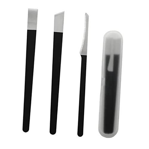 MERRYHAPY Kedicure Messer-set 4-teilig Zehennagelzange Nagelschneidewerkzeuge Schwarzes Pediküre-set Für Fußpflege-zubehör von MERRYHAPY