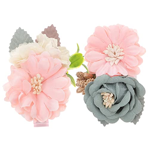 MERRYHAPY 2st Blumenkopfschmuck Blumen Für Haare Haarspangen Alligator Haare Für Mädchen Alligator-haarspange Buntes Haar Schuhclips Haarspangen Wenig Frisch Rose Kleinkind Plastik von MERRYHAPY