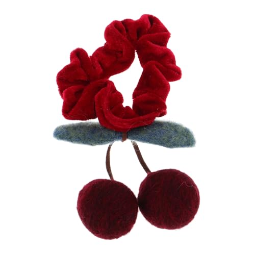 MERRYHAPY Flauschige Kirsch-haargummis Elastisches Haarband Für Frauen Haargummi Für Mädchen Herbst-haargummi Großes Elastisches Haarband von MERRYHAPY