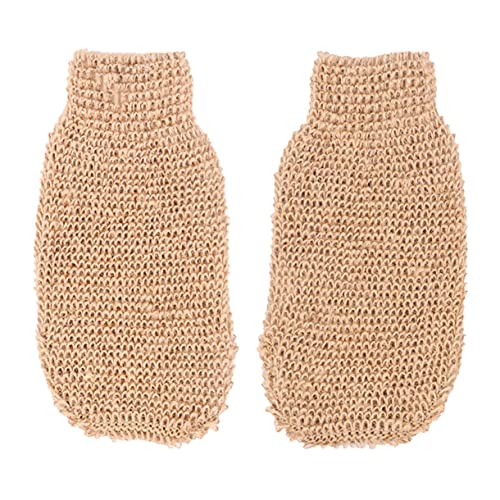 MERRYHAPY Körperpeelinghandschuh 2 Stück Aus Ramie Und Jute Waschhandschuhe Für Effektives Peeling Wiederverwendbare Badehandschuhe Für Damen Und Herren Für Körperpflege Und Spa von MERRYHAPY