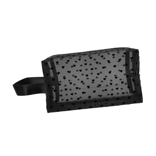 MERRYHAPY Netz-Kosmetiktasche Für Reise Make-up-Tasche Mit Reißverschluss Tragbarer Kulturbeutel Aus Nylon Für Damen Transparente Make-up-Aufbewahrungstasche Mit Trendigem Muster Leicht von MERRYHAPY