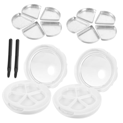 MERRYHAPY Kosmetikpinsel Satz Nachfüllbare Lidschattenbox Pinsel Lidschatten Behälter Mit Spiegel Für Diy Rouge Highlighter Lidschatten Aufbewahrung von MERRYHAPY