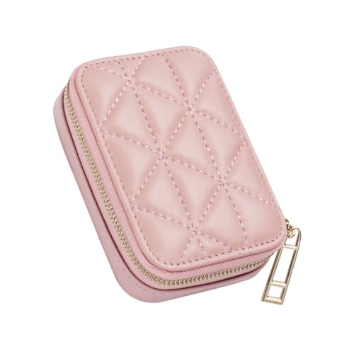 MERRYHAPY Kosmetiktasche Für Lippenstifte Tragbarer Organizer Mit Spiegel Für Reisen Aus Hochwertigem Rindsleder Für Frauen Um Lippenpflegeprodukte Sicher Aufzubewahren von MERRYHAPY