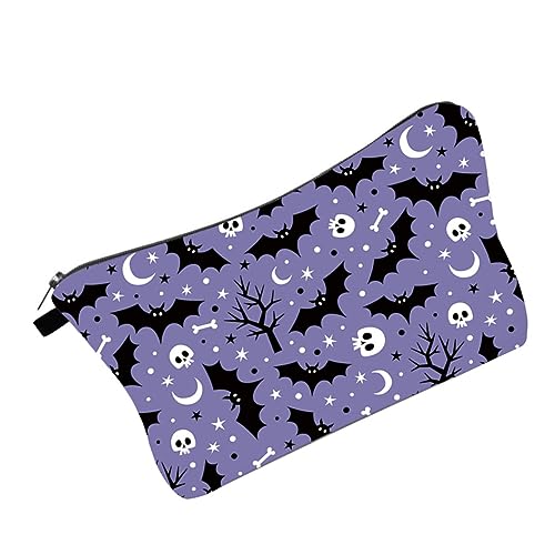 MERRYHAPY Reise Kosmetiktasche Halloween-Thema wasserdichte Tragbare Make-up-Tasche Für Frauen Multifunktionale Organizer Für Toilettenartikel Und Kosmetik Mit Einzigartigem Digitaldruck von MERRYHAPY