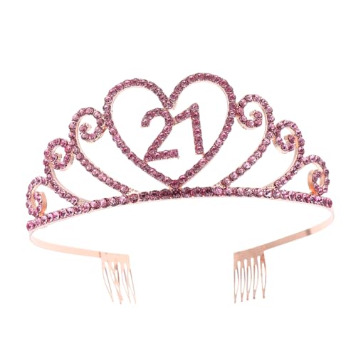 MERRYHAPY Alloy Krone Haaraccessoire Für Mädchen Kreatives Kopfschmuck Geburtstagsfeiern Als Deko Für Kuchen Und Besondere Anlässe Bequem Und Rutschfest Elegantem Für Geburtstagsfeiern von MERRYHAPY