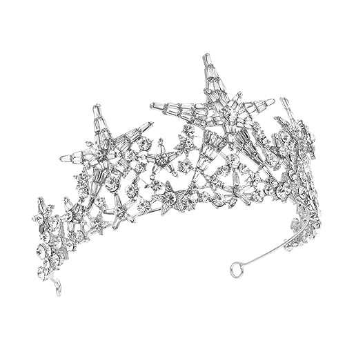 MERRYHAPY Elegante Silber Braut Strass Krone Kopfschmuck Hochzeit Schmuck Accessoire von MERRYHAPY