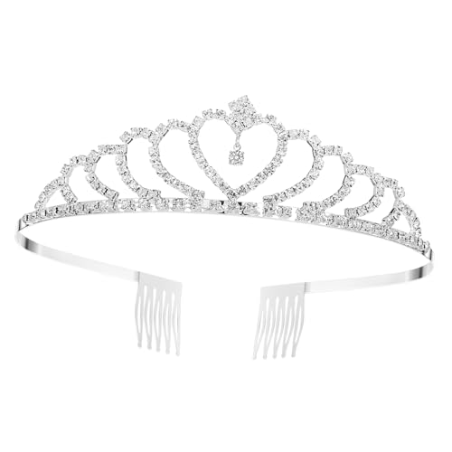 MERRYHAPY Kronen-tiara Mit Strasssteinen Stirnband Für Hochzeit Material Hartlegierung Größe Ca 13,5 X 3,3 Cm Umfang Ca 38 Cm von MERRYHAPY