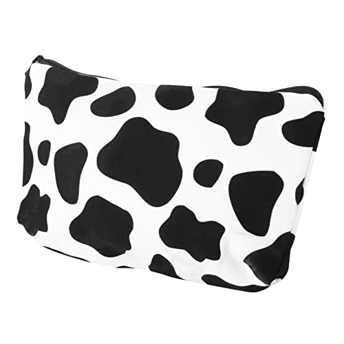 MERRYHAPY Kuhmuster-Aufbewahrungstasche Für Damen Reise-Make-up-Tasche Mit Reißverschluss Kosmetiktasche Aus Hochwertigem Material Praktisch Und Vielseitig Einsetzbar von MERRYHAPY