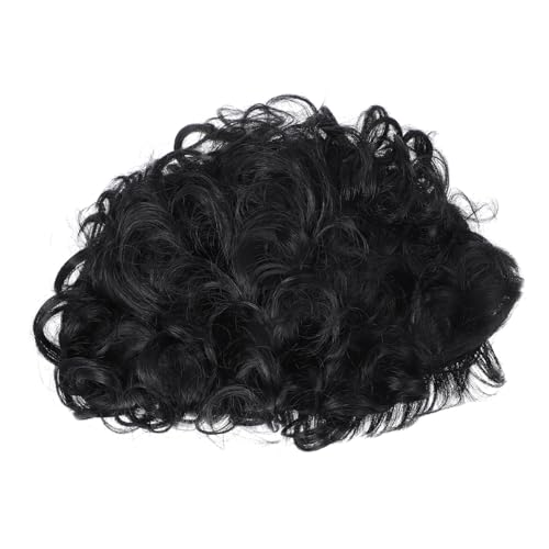 MERRYHAPY Kurzhaar-perücke Damen Schwarz Kurz Lockig Mit Fransen Natürliche Synthetik Pixie Perücke Für Party Halloween Cosplay Und Alltag von MERRYHAPY