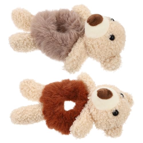 MERRYHAPY 2stücke Bärenform Haarseile Aus Plüsch Für Mädchen Haarringe Als Haarschmuck Für Alltag Und Kostüm von MERRYHAPY