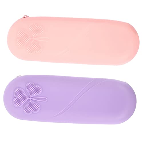MERRYHAPY 2stücke Teiliges Tragbare Kosmetiktasche Für Make-up Pinsel Staubschutz Und Praktische Aufbewahrung Für Reisen Für Damen Und Unterwegs von MERRYHAPY