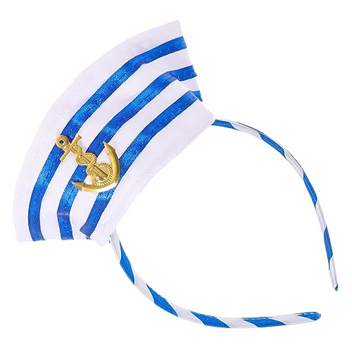 MERRYHAPY Matrosenkopfbedeckungen Haarband Matrosenhut Stirnband Cosplay Party Haar Accessoires Matrosenhut Haarbänder Hut Stirnband Haarreifen Matrosen Party-cosplay-kopfbedeckungen von MERRYHAPY