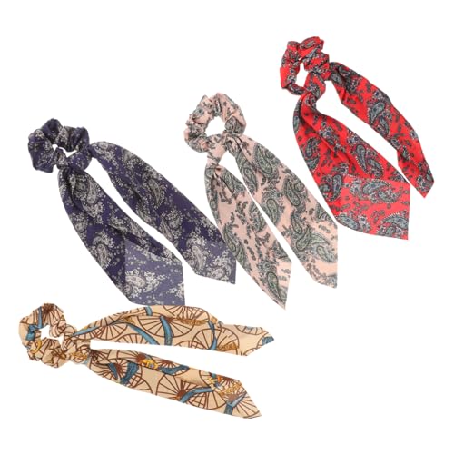MERRYHAPY 4stücke Bohemian Stil Haarschmuck Schal Haargummis Haarringe Langes Haarseil Für Frauen Damen von MERRYHAPY