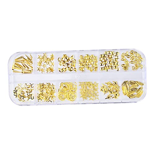 MERRYHAPY Nail Charms Metallnieten Fingernagel Patch Nagelkunst Dekorationen Goldene Nieten Für Professionelle Und Private Anwendungen Vielseitig Einsetzbar Für Nageldesign Und Kreative von MERRYHAPY