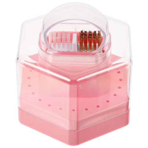 MERRYHAPY Nail Art Aufbewahrungsbox Fach Organizer Für Nagelbohrer Und Polierköpfe Tragbar Leicht Staubdicht Für Maniküre Und Pediküre Für Nagelstudios Und Heimgebrauch von MERRYHAPY