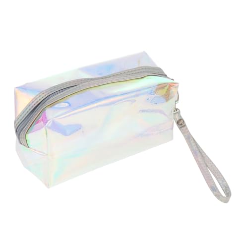 MERRYHAPY PVC Kosmetiktasche Damen Leichtes Makeup Täschchen Tragbarer Kulturbeutel für Reisen mit Geräumigem Innenfach und Modischem Fischschuppenmuster von MERRYHAPY