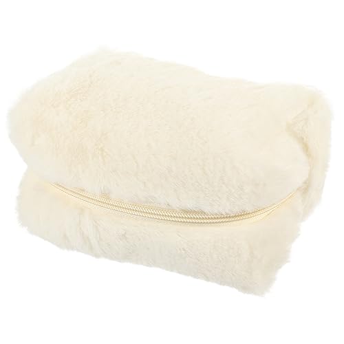 MERRYHAPY Kosmetikbeutel Aus Plüsch Reise-Kosmetiktasche Tragbar Make-up-Tasche Für Damen Toiletten-Tasche Mit Reißverschluss Aufbewahrungstasche Für Kleinigkeiten Und Bürsten von MERRYHAPY