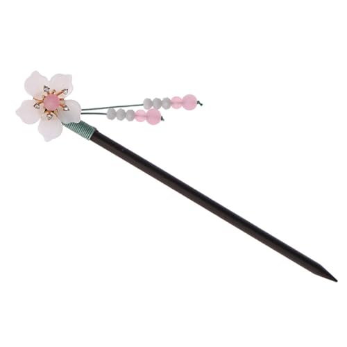 MERRYHAPY Vintage Holz-haarstäbchen Mit Blumen Und Quasten Asiatische Haaraccessoires Für Elegante Retro-frisuren Als Für Frauen von MERRYHAPY