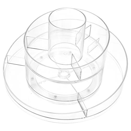 MERRYHAPY Drehbarer Kosmetik Organizer Aufbewahrungsregal 360 Grad Transparentes Make-up-regal Kosmetikhalter Mit Gittern Platzsparendes Drehregal Für Kosmetik-tools von MERRYHAPY