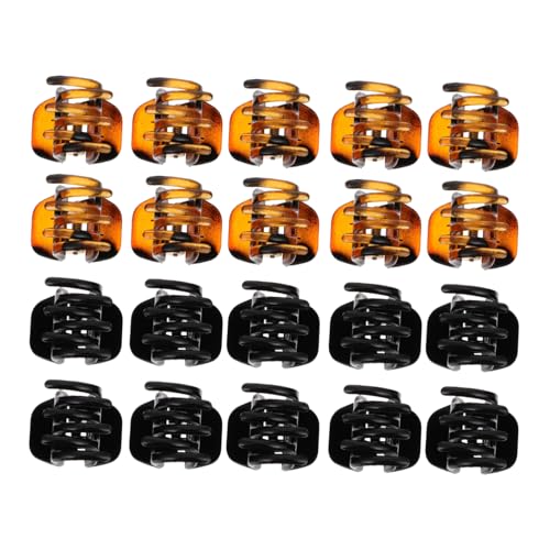 MERRYHAPY 20stücke Haarklammern Mini Haarklammern Für Damen Rutschfeste Haarspangen Schwarz Und Schildpatt Für Mittellanges Dickes Haar von MERRYHAPY