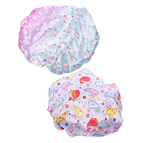 MERRYHAPY 2stücke Pack Babymützen Einhorn Muster Für Junge Mädchen Kleinkinder Schlafen Waschen Hüte Aus Hochwertigen Materialien Sicher Und Langlebig von MERRYHAPY