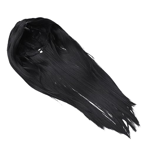MERRYHAPY 1stück Damen Lange Schwarze Gerade Haarperücke Realistischer Modischer Haar-accessoire Für Party Und Alltag Hochwertiges Kunsthaar Bequem Und Hautfreundlich von MERRYHAPY