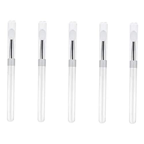 MERRYHAPY 5stücke Teiliges Aus Transparenten Silikon-lippenpinseln Mit Deckel Für Make-up Lippenstift Und Lidschatten Für Unterwegs Und Professionelle Anwendungen von MERRYHAPY