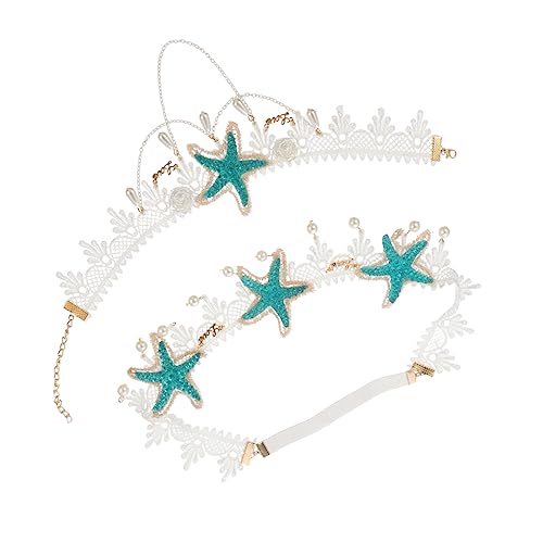 MERRYHAPY 2stücke Teiliges Meerjungfrau Haarschmuck Mit Sternen Und Perlen Für Hochzeiten Boho-partys Und Fotoshootings Haarband Und Halskette Für Damen Perfektes Accessoire Für MERRYHAPY 2stücke Teiliges Meerjungfrau Haarschmuck Mit Sternen Und Perlen Für Hochzeiten Boho-partys Und Fotoshootings Haarband Und Halskette Für Damen Perfektes Accessoire Für von MERRYHAPY