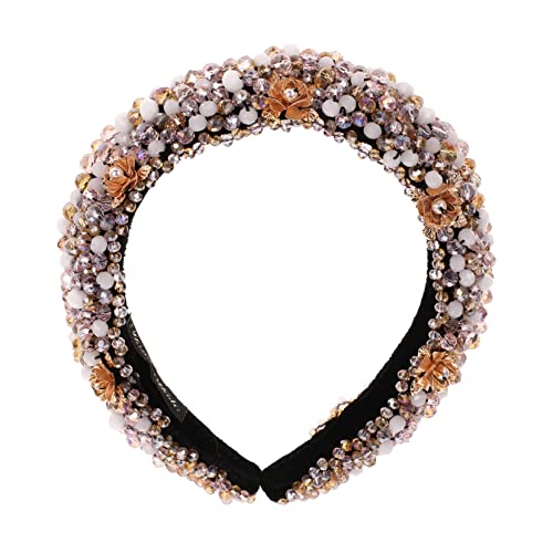 MERRYHAPY Barock Strass Stirnband Breites Haarband Mit Strass Modischer Kopfschmuck Für Frauen von MERRYHAPY
