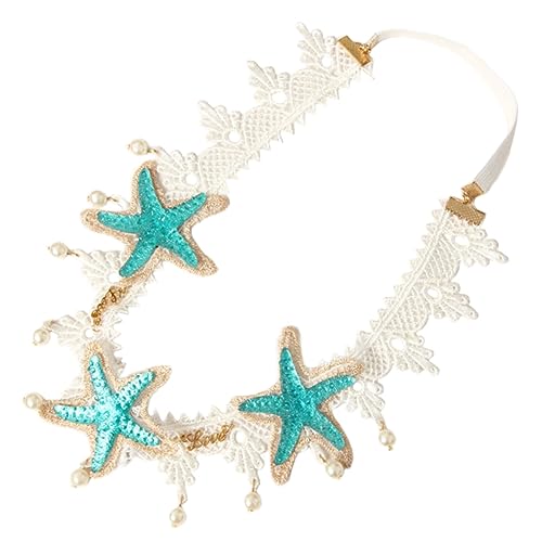 MERRYHAPY Meerjungfrau Stirnband Mit Spitze Perlen Und Seesternen Elegantes Haar-accessoire Für Damen Party Und Hochzeitsdekoration von MERRYHAPY
