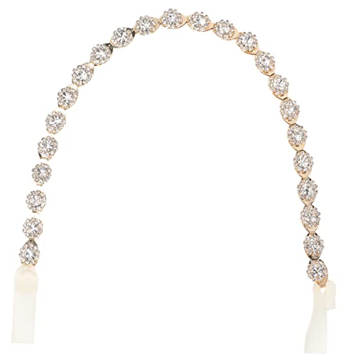 MERRYHAPY Haarband Für Damen Hochzeit Kristallkopfschmuck Mit Band Kopfschmuck Für Brautschmuck MERRYHAPY Haarband Für Damen Hochzeit Kristallkopfschmuck Mit Band Kopfschmuck Für Brautschmuck von MERRYHAPY