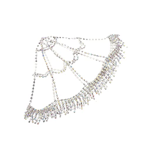 MERRYHAPY Haarschmuck für Brautjungfern Strass-Mesh-Kopfbedeckung mit Quaste einzigartige Kopfkette Flapper-Kopfbedeckung für die Hochzeit von MERRYHAPY