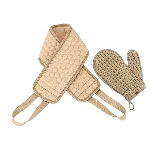 MERRYHAPY Streifen Duschbürste Handschuhe Rücken Reiben Handtuch Zum Schrubben Badbedarf von MERRYHAPY
