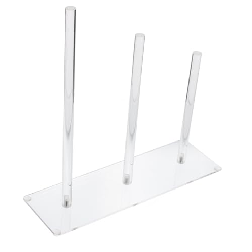 MERRYHAPY Transparenter Stöckiger Acryl Haargummi Halter Platzsparender Organizer für Haaraccessoires Einfacher Aufbau Klarer Haarschmuckständer für Frauen und Mädchen für Schlafzimmer und von MERRYHAPY