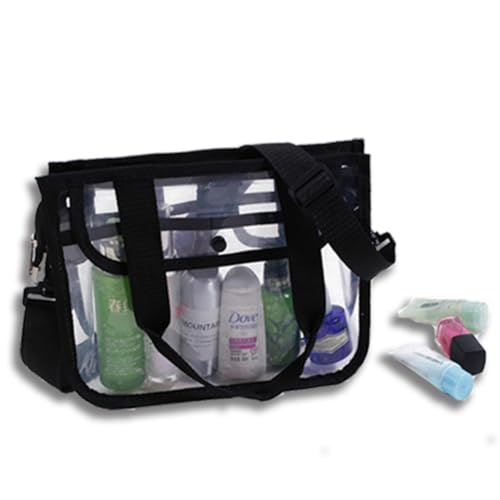 MERRYHAPY Transparente Kulturtasche Aus Eva-Material Leicht Und Tragbar Mit Haken Großes Fassungsvermögen Für Reisen Und Geschäftsreisen Reiß Und Kratzfest von MERRYHAPY