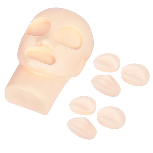 MERRYHAPY Übungskopfform Aus Silikon Gefälschte Kopfform Für Sticker Übungsform Für Schönheitskünstler Silikon-schulungsform Für Techniken von MERRYHAPY